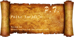 Peltz Tarján névjegykártya